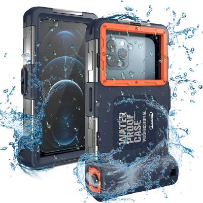 China Anti-Drop Waterproof Phone Diving Case For Iponexr Max Diving Phone Case iphone 12 Waterproof Case Samsung Models With Retail Box for sale