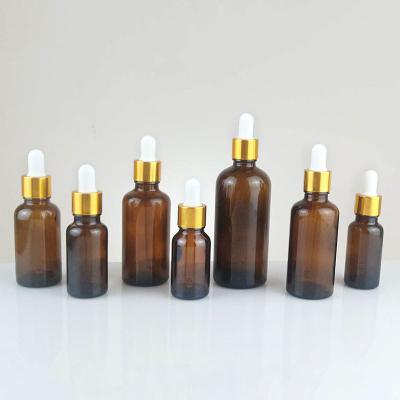 China Cosmetic 30ml stock cheap amber travel essential oil bottle with dropper for sale