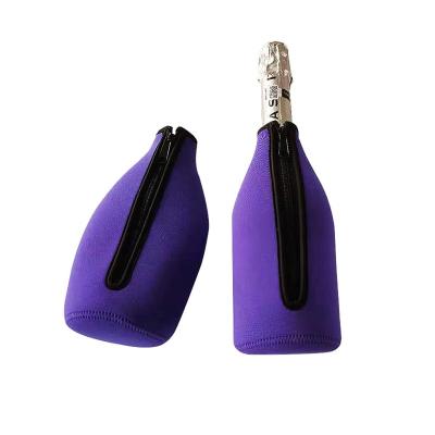 China Factory Wholesale Waterproof Neoprene Water Wine Bottle Bag Sleeve 750ml Cooler Zipper Champagne Cover Bag for sale