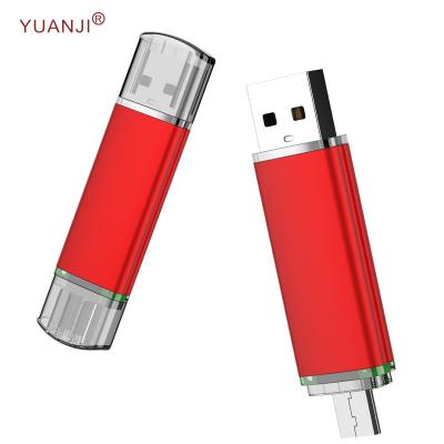 China ABS Plastics + Taiwan New Metal USB 2.0 OTG USB Flash Drive with 2 Ports for sale