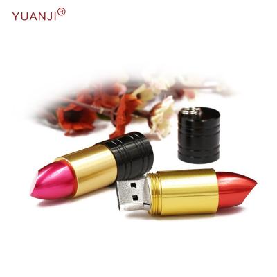 China Fashion Plastic Popular Customized Lipstick Shaped Usb 2.0 Flash Drive for sale