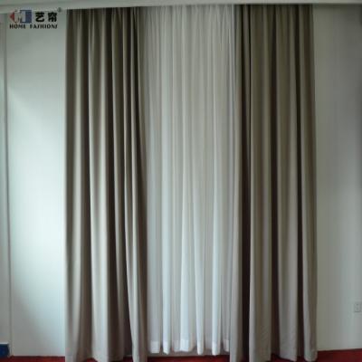 China 2018 Fashion Style Grace Gray Double Layer Blackout Curtain 100% UV Protection Window for sale