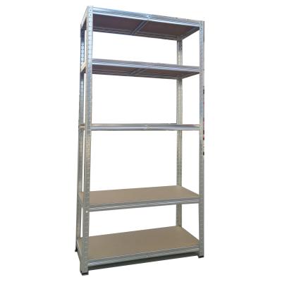 China Corrosion Protection Metal 90x40x200cm Rolled Edge Galvanized Steel Shelving 5 Layers for sale