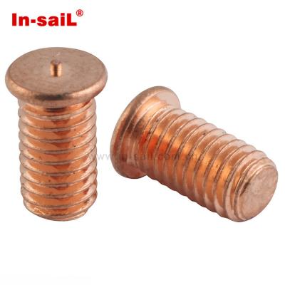 China Industry / Machinery / Building / Capacitor Discharge Mechanical Brass Copper-Clad Threaded Welding Stud For Sheet Metal for sale