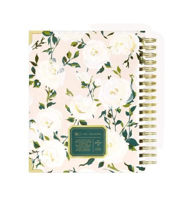 China Custom print spiral daily planner 8.5*11inch organizer with myer labels journal for sale