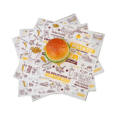 China Hamburger Disposable Greaseproof Takeout Hamburger Bags Food Wrapping Wrapping Paper for sale