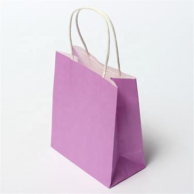 China Recyclable Wholesale Custom Kraft Paper Logo Printing Bag With Handle Gift Shopping Kraft Paper Bag for sale