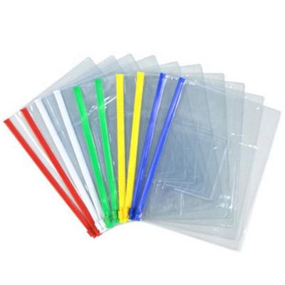 China Moisture Proof Plastic Slider Ziplock Bag For A4 Documents PVC Bags for sale