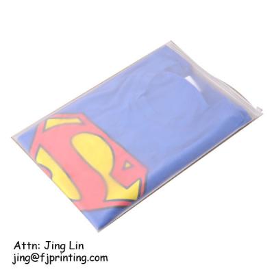 China Matt Moisture Proof Zipper Lock And Shiny Transparent Clothing Packaging T-shirt Underwear Blouse PVC Shopping Plastic Bag for sale