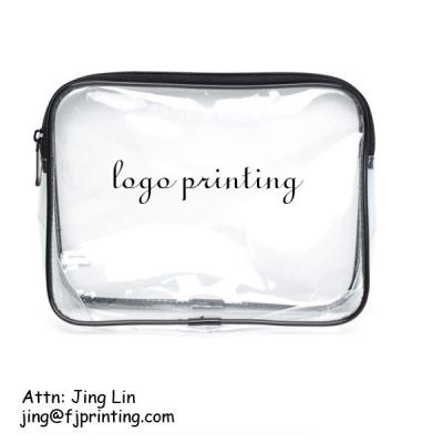 China Customized Clear Plastic Zipper Soft Vinyl Lock Vinyl Customized Cosmetic Bag for sale