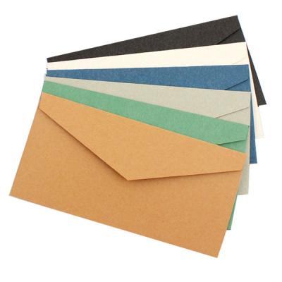 China Custom Printing Eco Friendly Recyclable Logo Printing Letters Greeting Cards Natural Kraft Paper Envelope for sale