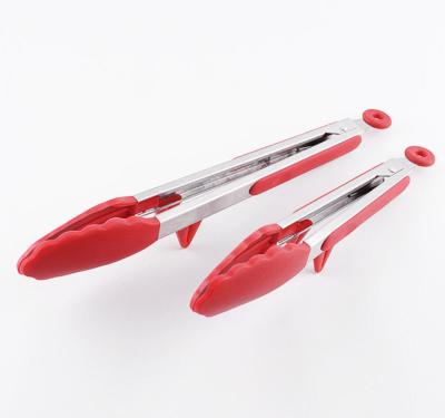 China Sustainable Kitchen Tongs Silicone Tongs, Tongs for Cooking with Silicone Tips Premium Stainless Steel Cooking Tongs, Set of 2pcs for sale