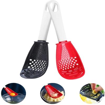 China Kitchenware Sustainable Appliances Factory Price Multifunctional Handle Silicon Cooking Spoon Set of 2 For Kitchen for sale