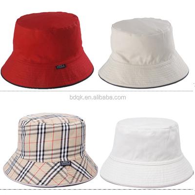 China Picture Fashion Double Sides Custom Bucket Hat Cotton Sun Hat Reversible Fishing Hat for sale