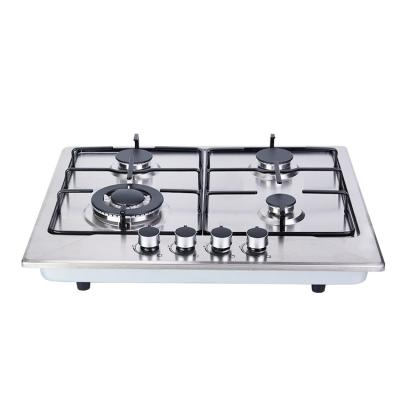 China New Arrival Stainless Steel Cooktops Low Price 4 Burner Table Top Easily Cleaned Desktop Gas Stove for sale