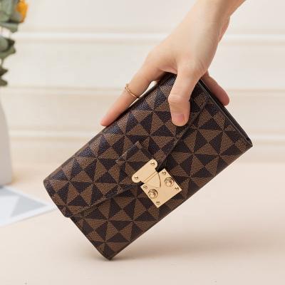 China Luxury designer purse brands famous style bag waterproof women purses card holder ladies wallett PU leather women's purses for sale