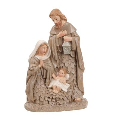 China Modern Holy Family Figurine Resin Religious Christmas Figurine Holiday Decoration for sale