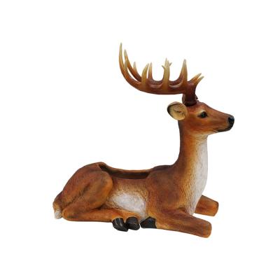 China Modern Resin Sitting Deer Flower Pot In Stock High Quality for sale