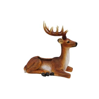 China Modern Customized Animal Deer Style Modern Flower Resin Planter Flower Pot For Decoration for sale