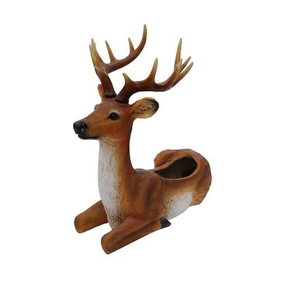 China Modern Style Brand New Resin Sitting Morden Fashion Deer Flower Pot In Stock High Quality for sale