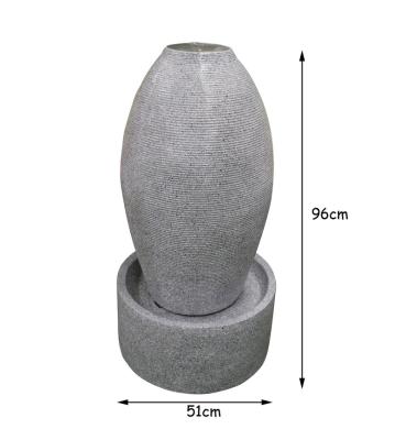 China Modern Fashion Lucky Egg Flowing Water Outdoor Single Resin Water Fountain for sale