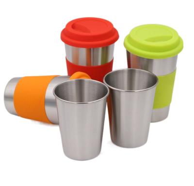 China Promotional Wholesale Disposable Gift Sets Mugs With Lid And Straw Beer Mugs Steel Mug for sale