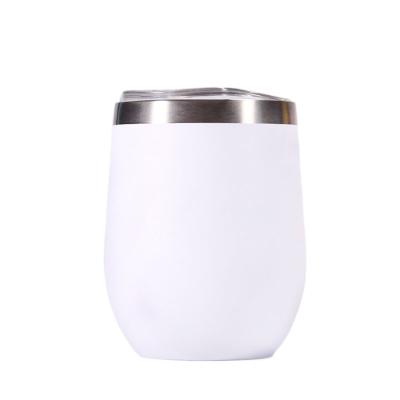 China Viable Wholesale Egg Tumbler With Lid And Straw Double Wall Vacuum Insulated Water Cup Coffee Mug for sale