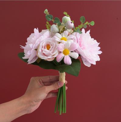 China Wholesale Beautiful Colorful Artificial Flower Simulation Flower Home Decoration Wedding Bouquet With Material Flower Art Peony Bouquet for sale