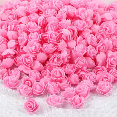 China EVA Foam Flower PE Foam 3.5cm Rose Fake Head Wedding Candy Box Decoration Props Foam Imitation Flower Flower for sale