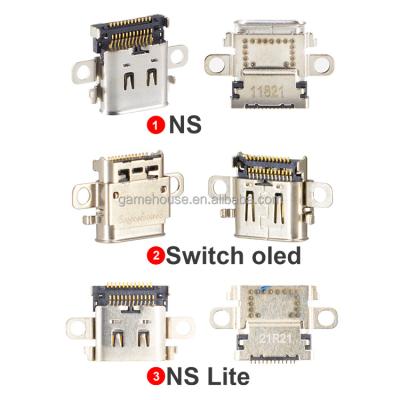 China High Quality For NS Switch OLED Left Usb Socket Charging Lot For Type-C Nintendo Switch Lite Console Charger Port Power Connector Port Plug for sale