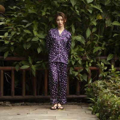 China QUICK DRY High Quality Customized Breathable Purple Pajama Sets For Women for sale