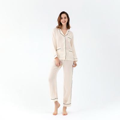 China Super Hot Selling QUICK DRY Cotton Pajamas Set For Women Pure Color With Plus Size for sale