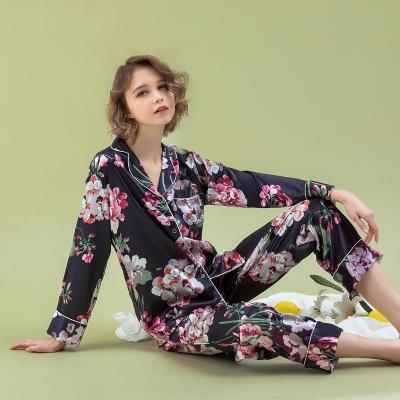 China QUICK DRY Super Hot Selling Nightgowns Printed Pajamas Set For Ladies With Plus Size for sale