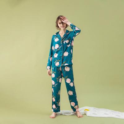 China High Quality Customized Breathable Two Piece QUICK DRY Flower Pajama Sets For Women for sale