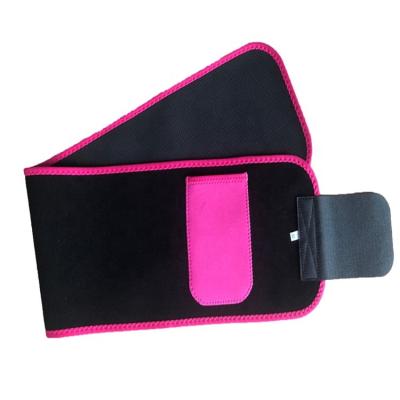 China New Design Logo Custom Sport Gym Adjustable Belly Slimming Trainer Pink With Pocket Neoprene Waist Trimmer Belt Unisex Women for sale