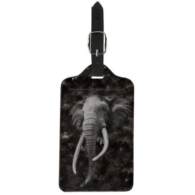 China Fashion Cute Cat Luggage Tag Travel ID Label Leather For Baggage Bag Suitcase Bag Luggage Tag Cute Elephant Luggage Tags for sale