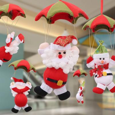 China Cloth Pendant Gifts Doll Ornament Parachute Snowman Layout Christmas Scene Decoration Supplies Parachute Pendant Old for sale