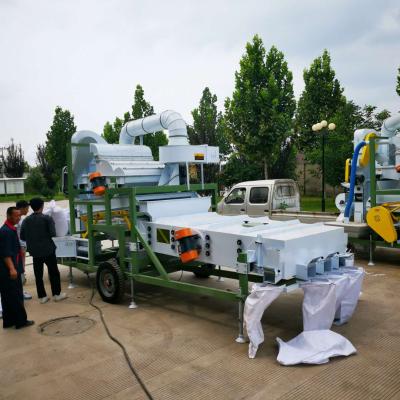 中国 Cultivate 5XFZ-10 Air Suction Gravity Pick Vibrating Screen Combination Cleaning Machine For Seed Company 販売のため