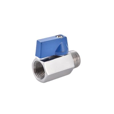 China 1000PSI Mini SS304 General Female Male NPT Threaded Stainless Steel Handle Ball Valve 1/2