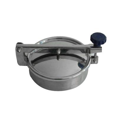 China Normal Round Pressure Vessel Pressure Vessel Food Grade 316L Stainless Steel Manhole Cover for sale