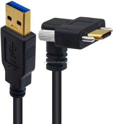 China Mobile Phone USB 3.0 A Male To Dual Type C Panel Mount USB 3.1 Security Screw Cable for sale