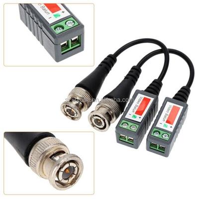 China Data Transmission CCTV Camera Balanced Transformer BNC Connector Passive Video Coaxial Cable Adapter for sale