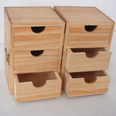 China Luxury Handmade Wood Veneer Wooden Jewelry Box With Pull Drawer for sale