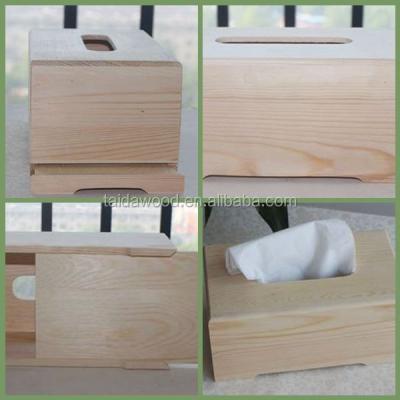 China Plumavit Wooden Unfinished Wooden Tissue Box Bandejas Wood for sale