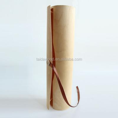 China Handmade Wholesale Custom Natural Birch Bark Circular Circular Environmental Protection Wooden Round Tube for sale