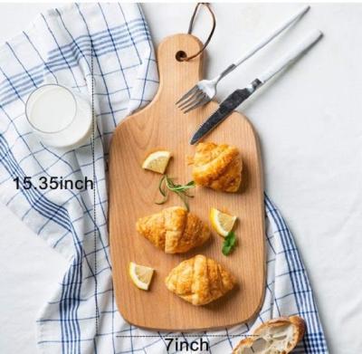 China Eco - Friendly Good Quality Beech Cheese Board With Handles Wooden Serving Trays Cheese Board Bread Board for sale