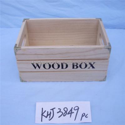 China China hot sale natural wooden box without lid for decoration for sale