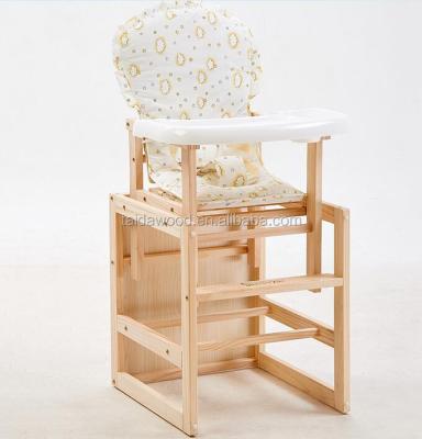 China Baby Solid Wood Multifunctional Wooden Feeding Chair/Leaning Table for sale