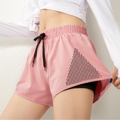 China New QUICK DRY sports shorts women's quick dry running shorts pose elastic waist workout shorts with pockets for sale