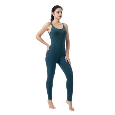 China Antibacterial Women's Yoga Jumpsuit Sports Backless Romper Playsuit Gym Sleeveless Jumpsuit for sale